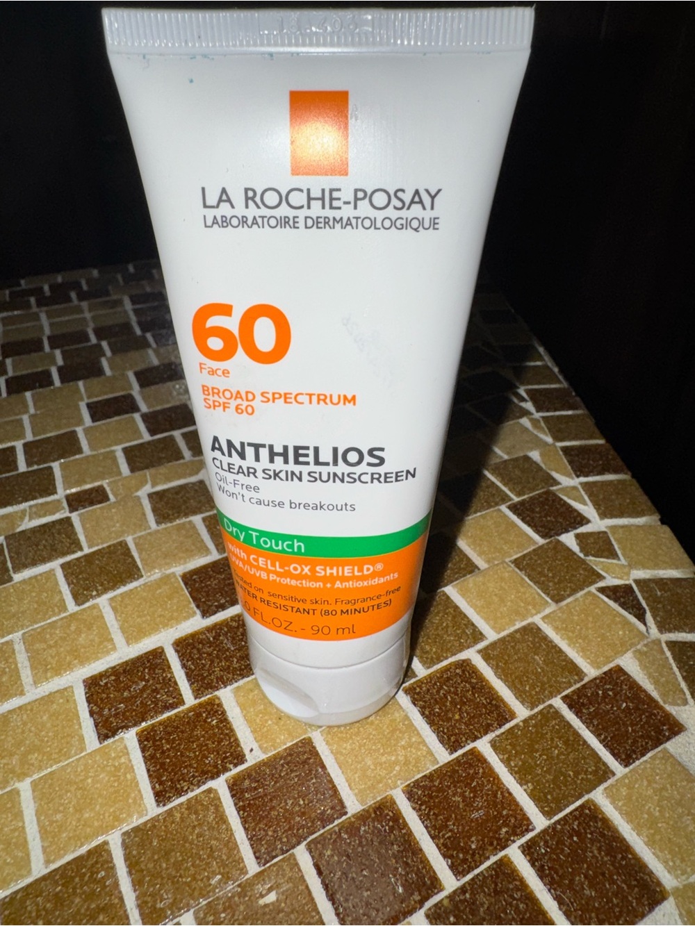 La Roche-Posay Anthelios SPF 60 Clear Skin Sunscreen - White with Orange Accents